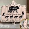 Love Grows Best In Family Gardens - Family Personalized Custom Snuggle Blanket, Hoodie Blanket - Gift For Mom, Grandma