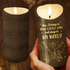 Her Hands Held My World - Family Personalized Custom LED Candle - Gift For Mom, Daughter
