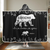 Love Grows Best In Family Gardens - Family Personalized Custom Snuggle Blanket, Hoodie Blanket - Gift For Mom, Grandma