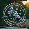 Remembered With Love - Memorial Personalized Custom Round Glass Ornament Car Hanger - Sympathy Gift For Family Members