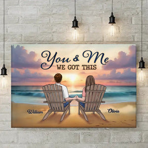 You And Me And The Fur Babies - Dog & Cat Personalized Custom Horizontal Canvas - Gift For Pet Owners, Pet Lovers