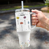 Bloom Where You Are Planted - Family Personalized Custom 40 Oz Stainless Steel Tumbler With Handle - Mother's Day, Gift For Mom, Grandma
