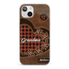 Grandma’s Love Is A Hug That Never Ends - Family Personalized Custom Clear Phone Case - Gift For Mom, Grandma