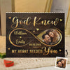 Custom Photo God Knew My Heart Needed You
- Couple Personalized Custom Horizontal Rectangle Shaped Building Brick Blocks - Gift For Husband Wife, Anniversary