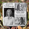 Custom Photo Love Shines Brightly Through Our Memories - Memorial Personalized Custom Square Shaped Stone With Stand - Sympathy Gift For Family Members
