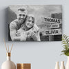 Custom Photo In Your Arms, I've Found My Home - Couple Personalized Custom Horizontal Canvas - Gift For Husband Wife, Anniversary