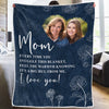 Custom Photo Feel This Hug In Your Heart - Family Personalized Custom Blanket - Gift For Mom, Daughter