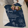 Custom Photo Feel This Hug In Your Heart - Family Personalized Custom Blanket - Gift For Mom, Daughter