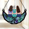 Side By Side, Heart To Heart - Family Personalized Window Hanging Suncatcher Ornament - Gift For Mom, Daughter
