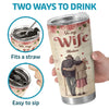 Soulmates From The Start, Bound By The Heart - Couple Personalized Custom Tumbler - Gift For Husband Wife, Anniversary
