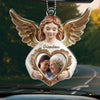 Custom Photo Love Never Departs, It Only Transforms - Memorial Personalized Custom Car Ornament - Acrylic Custom Shaped - Sympathy Gift For Family Members
