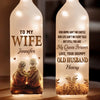 Forever Means Growing Old Hand In Hand - Couple Personalized Custom Bottle Lamp - Gift For Husband Wife, Anniversary