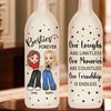 Two Souls, One Unbreakable Bond - Bestie Personalized Custom Bottle Lamp - Gift For Best Friends, BFF, Sisters