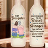 The Love Between A Mom And Daughter Is Forever - Family Personalized Custom Bottle Lamp - Gift For Mom, Daughter