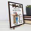 You're The Piece That Holds Us Together - Family Personalized Custom 2-Layered Wooden Plaque With Stand - Gift For Mom