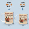 In Your Smile, I Find My Peace - Couple Personalized Custom Mug - Gift For Husband Wife, Anniversary