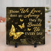 Custom Photo They Fly Beside Us Every Day - Memorial Personalized Custom Square Shaped Stone With Stand - Sympathy Gift For Family Members