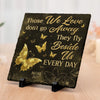Custom Photo They Fly Beside Us Every Day - Memorial Personalized Custom Square Shaped Stone With Stand - Sympathy Gift For Family Members