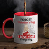 Love Is Sharing Your Popcorn And Your Bed - Couple Personalized Custom Accent Mug - Gift For Husband Wife, Anniversary