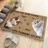 Door Closed, Cat Mischief Paused - Cat Personalized Custom Home Decor Decorative Mat - House Warming Gift For Pet Owners, Pet Lovers