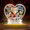 Forever In Grandmother's Heart - Family Personalized Custom Shaped 3D LED Light - Gift For Grandma, Grandpa, Grandkid