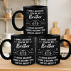 A Brother Is A First Friend - Family Personalized Custom Black Mug - Gift For Family Members