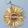 Her Love Is As Timeless As The Blooms In Her Garden - Family Personalized Custom Shaped Acrylic Keychain - Gift For Mom, Grandma