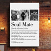 Custom Photo Soulmates, Always - Couple Personalized Custom Vertical Canvas - Gift For Husband Wife, Anniversary