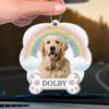 Custom Photo In Our Hearts, You’ll Always Stay - Memorial Personalized Custom Car Ornament - Acrylic Custom Shaped - Sympathy Gift For Pet Owners, Pet Lovers