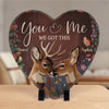 Together, We Are Nature’s Perfect Pair - Couple Personalized Custom Heart Shaped Stone With Stand - Gift For Husband Wife, Anniversary