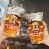 I'm Retired - Dog & Cat Personalized Custom Beer Glass - Appreciation, Retirement Gift For Coworkers, Work Friends, Colleagues, Pet Owners, Pet Lovers