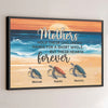 Like A Turtle, A Mom Carries Her World On Her Back - Family Personalized Custom Horizontal Poster - Gift For Mom
