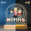 Home Is Wherever Mom Is - Family Personalized Custom Shaped Acrylic LED Light - Mother's Day, Gift For Mom