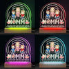 Home Is Wherever Mom Is - Family Personalized Custom Shaped Acrylic LED Light - Mother's Day, Gift For Mom