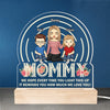 Home Is Wherever Mom Is - Family Personalized Custom Shaped Acrylic LED Light - Mother's Day, Gift For Mom