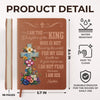 I Am The Daughter Of The King - Family Personalized Custom Leather Journal - Gift For Yourself, Best Friends, Siblings, Family Members