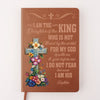 I Am The Daughter Of The King - Family Personalized Custom Leather Journal - Gift For Yourself, Best Friends, Siblings, Family Members