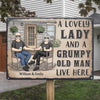 Love Grows Stronger With Every Gray Hair - Couple Personalized Custom Home Decor Metal Sign - House Warming Gift For Husband Wife, Anniversary
