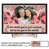 Custom Photo The Bond We Share Is My Greatest Gift - Family Personalized Custom 2-Layered Wooden Plaque With Stand - Gift For Mom, Daughter