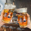 A Man Can Not Survive On Whiskey Alone - Dog Personalized Custom Beer Glass - Gift For Pet Owners, Pet Lovers