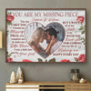 Custom Photo Together, We Are One - Couple Personalized Custom Horizontal Poster - Gift For Husband Wife, Anniversary