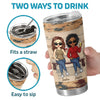 We’re Sisters Connected By Heart - Bestie Personalized Custom Tumbler - Gift For Best Friends, BFF, Sisters