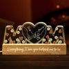 Let Her Know Her Love Lights Up Your Life - Family Personalized Custom Acrylic Block 3D LED Night Light - Gift For Mom, Daughter