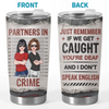 Double Trouble, Twice The Fun - Bestie Personalized Custom Tumbler - Gift For Best Friends, BFF, Sisters