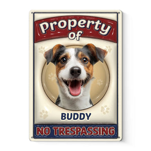 Custom Photo Property Of My Fur Baby - Dog & Cat Personalized Custom 3D Inflated Effect Printed Home Decor Metal Sign - House Warming Gift For Pet Owners, Pet Lovers