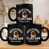 Fur, Chaos, And A Whole Lot Of Attitude - Dog & Cat Personalized Custom Black Mug - Gift For Pet Owners, Pet Lovers