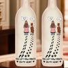 You Left Paw Prints On My Heart - Memorial Personalized Custom Bottle Lamp - Sympathy Gift For Pet Owners, Pet Lovers