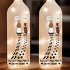 You Left Paw Prints On My Heart - Memorial Personalized Custom Bottle Lamp - Sympathy Gift For Pet Owners, Pet Lovers