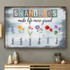 Life Is Grand With Grandkids In Hand - Family Personalized Custom Horizontal Poster - Gift For Mom, Grandma