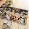 Keep Door Closed, Cat’s On A Mission - Dog & Cat Personalized Custom Home Decor Decorative Mat - House Warming Gift For Pet Owners, Pet Lovers